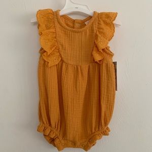 Yellow baby onesie